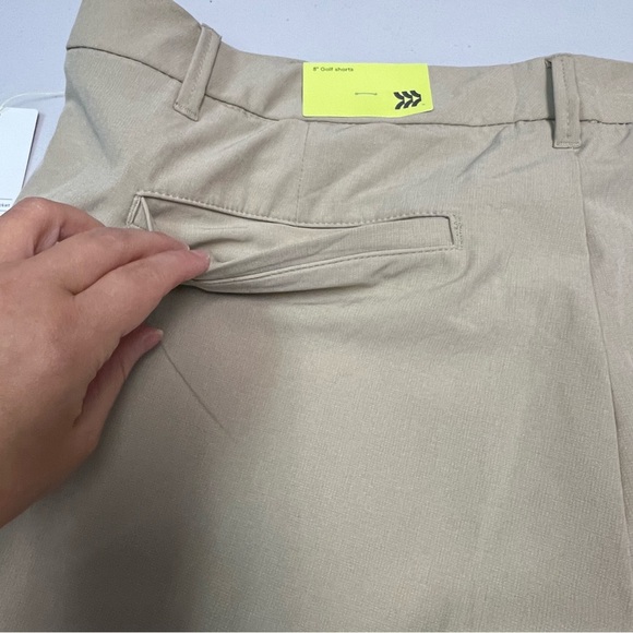 All In Motion Men’s 8” Khaki Golf Shorts Size 38 - Picture 6 of 9